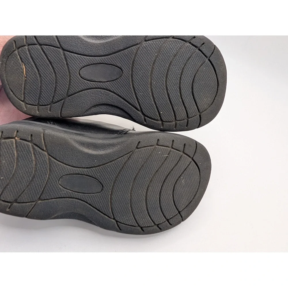 Kenneth Cole Reaction Kids Black Leather Hook Loop Casual Shoes Toddler Size 6M‎